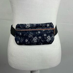 Tagalong Belt Fanny Pack Small Floral Navy Blue